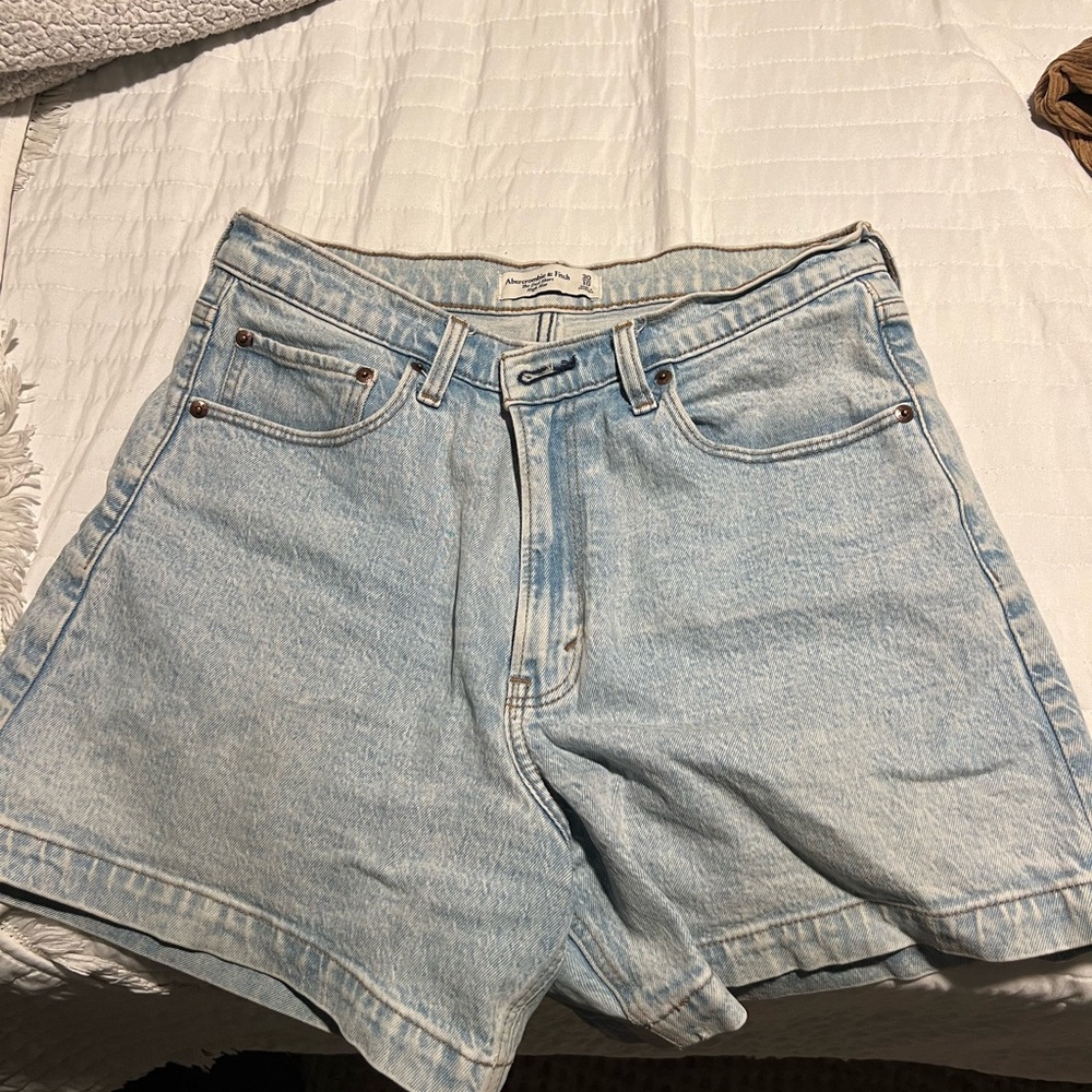 Abercrombie & Fitch Light Blue Jean Shorts